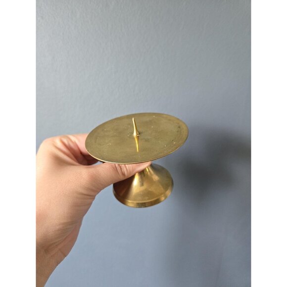 Lot of Vintage Brass Objects Candleholder, Tray & Incense Holder Boho Eclectic - Picture 9 of 10